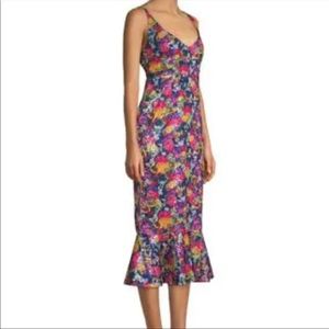 Saloni Aidan Camille Floral Sequin MIDI Dress